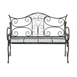 Banc De Jardin Tara,Banquette De Jardin en Fer Forgé Style Rustique