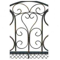 Banc De Jardin Tara,Banquette De Jardin en Fer Forgé Style Rustique