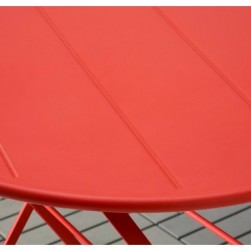 Table, extérieur, tables de jardin,orange, 65 cm