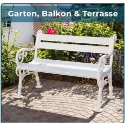 BANK 2-SITZER LINDERHOF WEISS,Mobilier de jardin