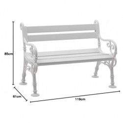 BANK 2-SITZER LINDERHOF WEISS,Mobilier de jardin