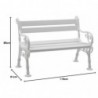 BANK 2-SITZER LINDERHOF WEISS,Mobilier de jardin