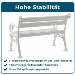 BANK 2-SITZER LINDERHOF WEISS,Mobilier de jardin