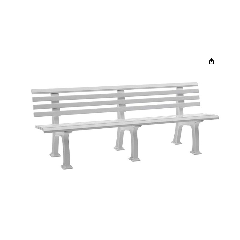 Banc de jardin Juist Blanc Blome 4 places