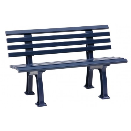 Banc d'extérieur en Plastique,Coloris Bleu Acier Banc pour Parc