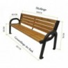 Banc Jardin Exterieur - Banc de Jardin en Bois - Banc de Parc