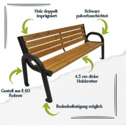 Banc Jardin Exterieur - Banc de Jardin en Bois - Banc de Parc