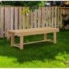 Outsunny Banc de Jardin 2 Places Style Rural Chic Assise à Lattes