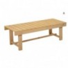 Outsunny Banc de Jardin 2 Places Style Rural Chic Assise à Lattes