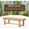 Outsunny Banc de Jardin 2 Places Style Rural Chic Assise à Lattes