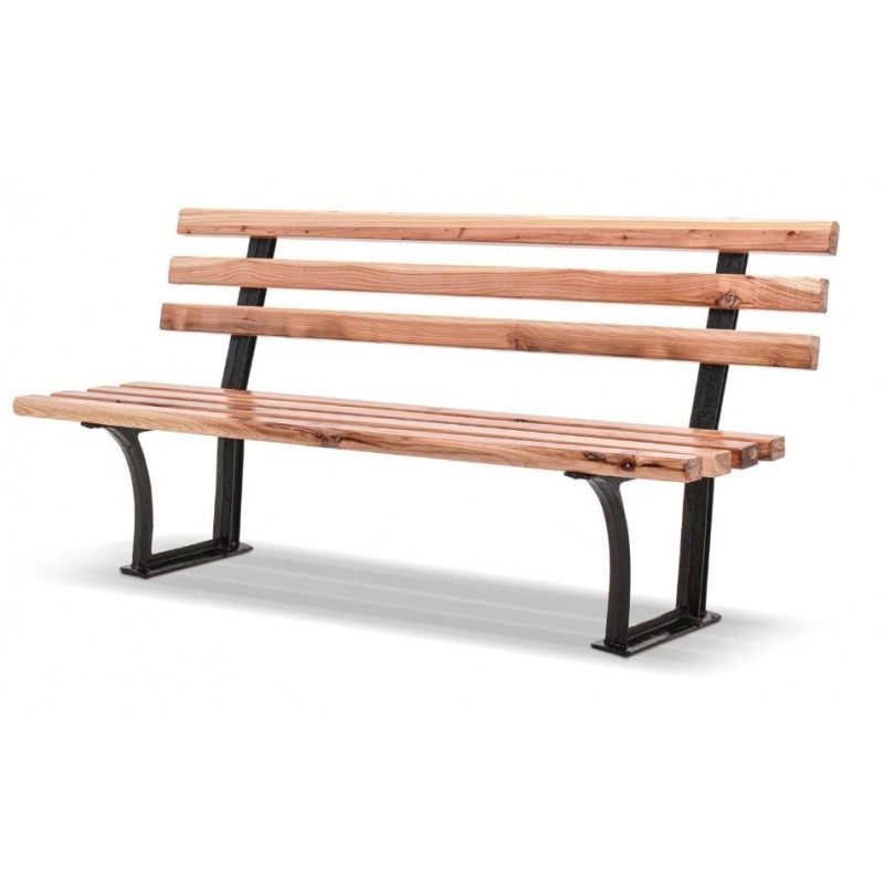 Banc de jardin 150 cm en bois massif et fonte