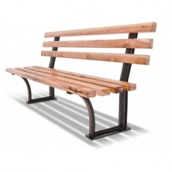 Banc de jardin 150 cm en bois massif et fonte