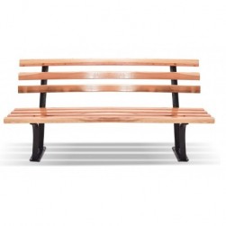 Banc de jardin 150 cm en bois massif et fonte