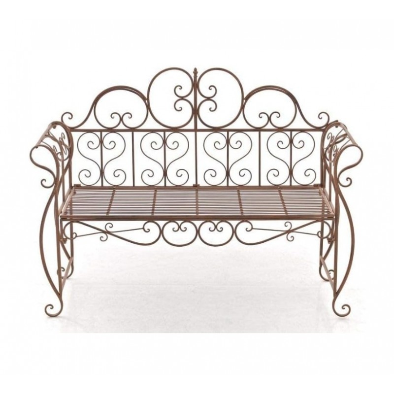 Banc de Jardin Design Antique Minna - Banquette de Terrasse en Fer Forgé