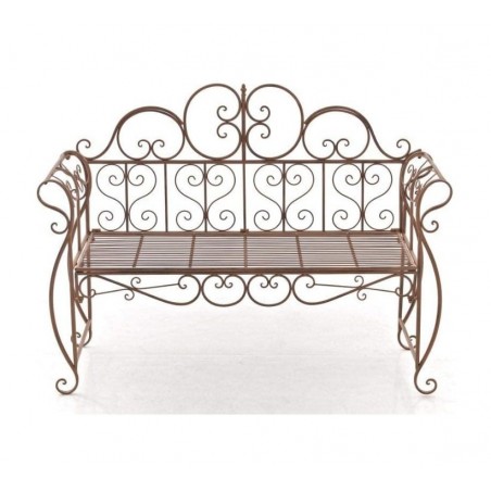 Banc de Jardin Design Antique Minna - Banquette de Terrasse en Fer Forgé