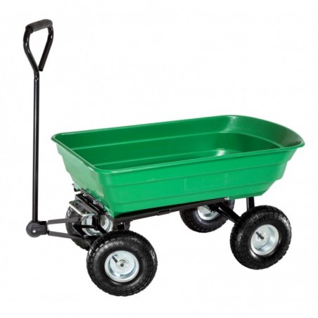 Tectake Chariot de jardin 300 kg avec benne basculante