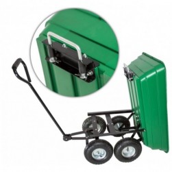 Tectake Chariot de jardin 300 kg avec benne basculante