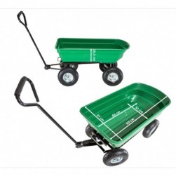 Tectake Chariot de jardin 300 kg avec benne basculante