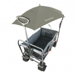 Chariot pliable Lemmy, certifié GS, frein avant,lot de 2, noir et gris