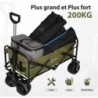 Chariot de Jardin Pliable, Chariot Enfant Pliable Tout,Kaki