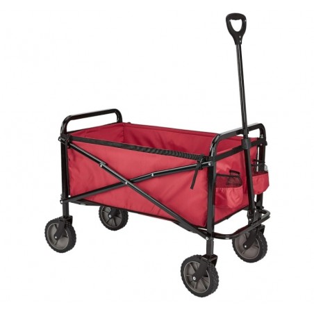 Chariot d’extérieur pliable pour jardinage avec housse protectrice, Rouge