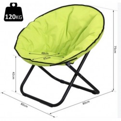 Loveuse fauteuil rond de jardin fauteuil , oxford jaune fluo