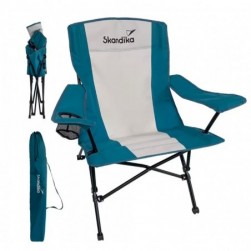Chaise de camping pliante,Chaise de Jardin- avec porte-gobelet