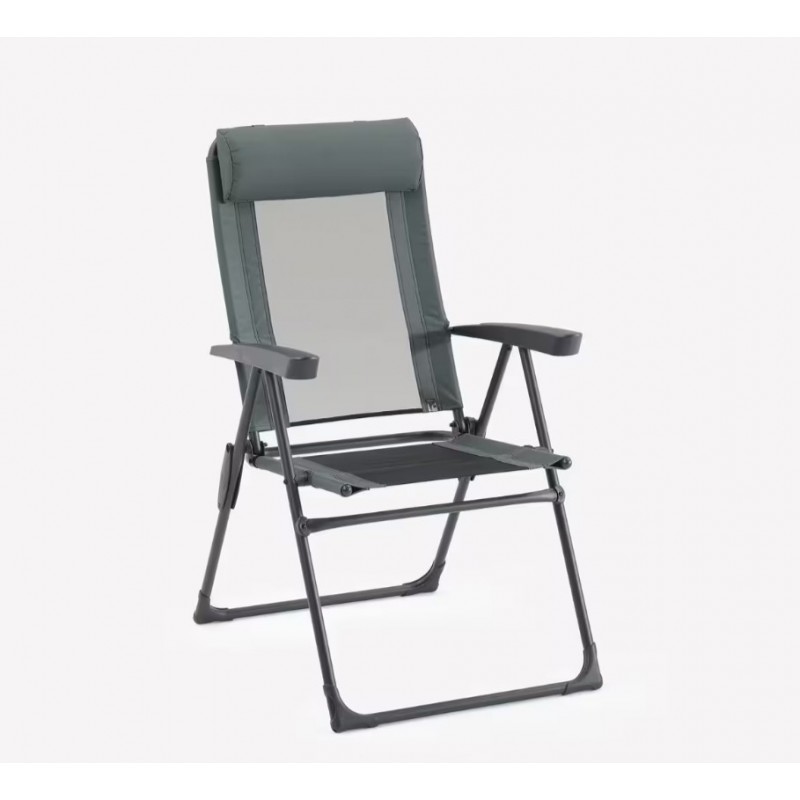 FAUTEUIL PLIANT CONFORTABLE POUR LE CAMPING - INCLINABLE - ACIER