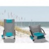 Chaise de Jardin,Chaise de Plage Beach - Pliable-Sac de Transport-Gris Clair