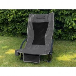 Chaise de Jardin,Chaise de Plage Beach - Pliable-Sac de Transport-Gris