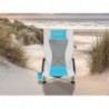 Chaise de Jardin,Chaise de Plage Beach - Pliable-Sac de Transport-Blanc bleu