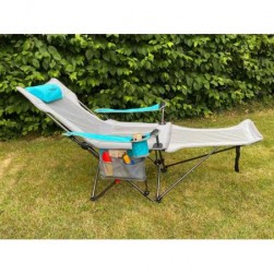 Chaise pliante relax Toras - avec repose-pieds - Camping,Jardin