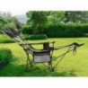 Chaise pliante relax Toras - avec repose-pieds - Camping,Jardin,Noir