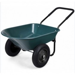 GOPLUS Brouette Jardin à 2 Roues pour Jardinage Chariot de Jardin