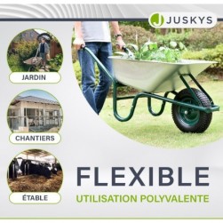 Brouette Juskys Garden,Volume de 210 kg,brouette de Transport