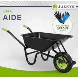 Juskys brouette Garden-Volume de 100 litres -210 kg brouette de Jardin