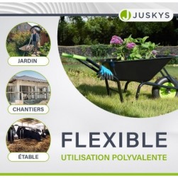 Juskys brouette Garden-Volume de 100 litres -210 kg brouette de Jardin