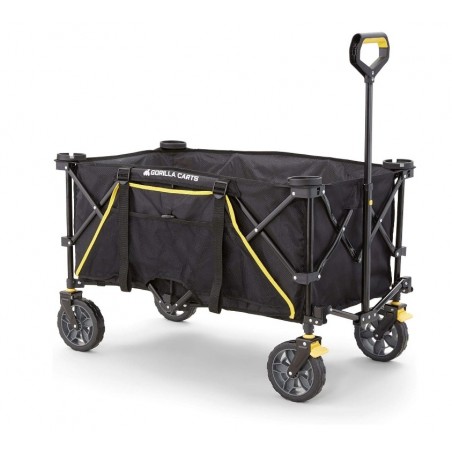 Carts Chariot de Festival Pliable de Chariot de Camping Tout-Terrain,Noir