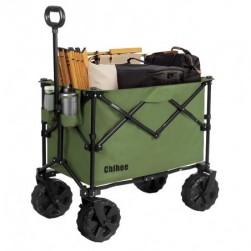 Chihee Chariot de Jardin Pliant Chariot de Jardin Robuste,162L,Vert