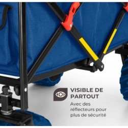 Waldbeck Easy Rider - Chariot de Transport, Barre Charge, 70kg, Bleu