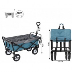 Chariot de Transport pour Jardin,Chariot Pliable à 4 Roues Tissu Oxford