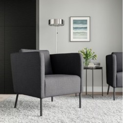 EKERÖ
Fauteuil, Skiftebo gris foncé