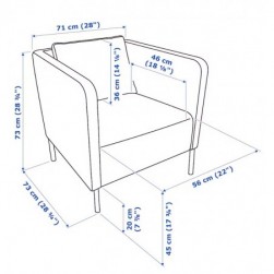 EKERÖ
Fauteuil, Skiftebo gris foncé