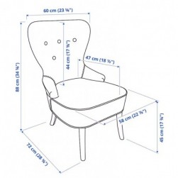 REMSTA
Fauteuil, Hakebo gris foncé