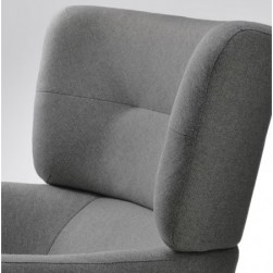 OSKARSHAMN
Fauteuil à oreilles av repose-pieds, Tibbleby beige-gris