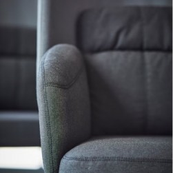 BINGSTA
Fauteuil, Vissle gris foncé-Kabusa gris foncé