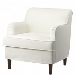 ROCKSJÖN
Fauteuil avec repose-pieds, Blekinge blanc