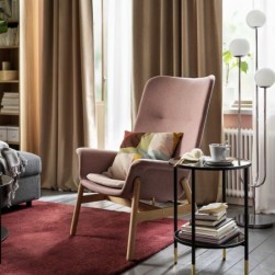 VEDBO
Fauteuil haut, Gunnared brun-rose clair