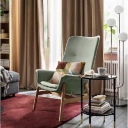 VEDBO
Fauteuil haut, Gunnared vert clair