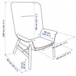 VEDBO
Fauteuil haut, Gunnared vert clair